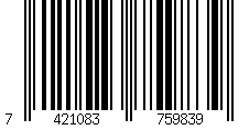 Barcode für Beutel mit 10 Schrauben mit 6 ohne Schulter P2R SW8