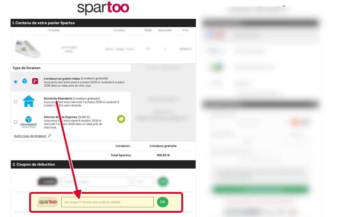 Saisissez votre code promo Spartoo - Spartoo