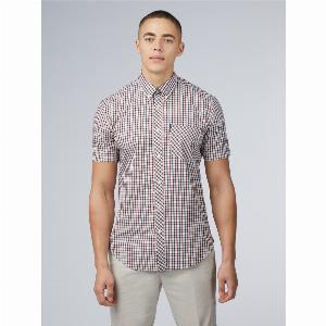 Short Sleeve Signature House Check Shirt Red XL