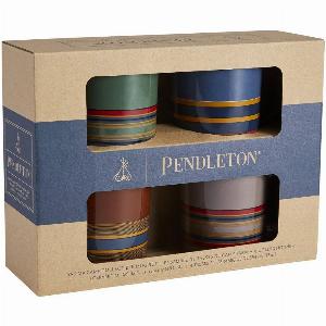 Pendleton Ceramic Mug Set of 4 Camp Stripe