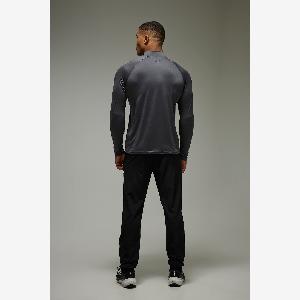 Herren Man Active Lightweight Essentials Raglan Trainingsoberteil mit 14 Reißverschluss  Charcoal  Größe XL  boohooMAN