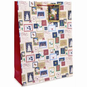 Enjoy 50 Discount Repeat Stamps  Santa Oversized Portrait Gift Bag