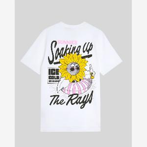 Lyle  Scott Mens Sunnies Pool Bar Graphic TShirt in White