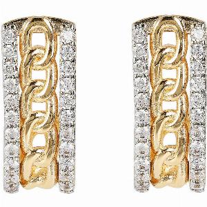 Orecchini Golden con Catena e Zirconi ora a 90  con sconto 30
