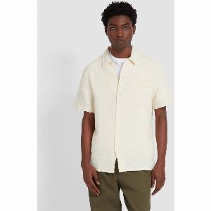 Fleet Short Sleeve Check Shirt In Cream