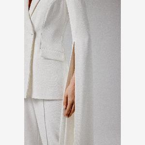 Lavish Alice ZARA Cape Sleeve Blazer in White XS UK6