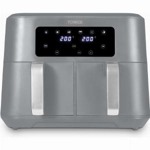 Tower Vortx 85 Litre Dual Basket Air Fryer Grey