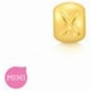 Alphabets  Numeric 999 Gold Letter X Charm