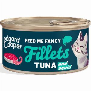 EDGARD  COOPER Cat Tuna and Squid Fillets Complementary Food  Size 70g