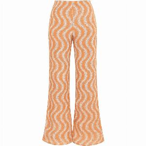 COTAZUR Pantalone in maglia crochet motivo onde