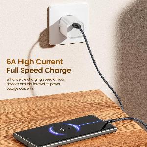 Toocki 6A USB Typ C Kabel Schnellladekabel USB A auf USB C für iPhone 15 Samsung Xiaomi Huawei Oppo Oneplus Datenkabel