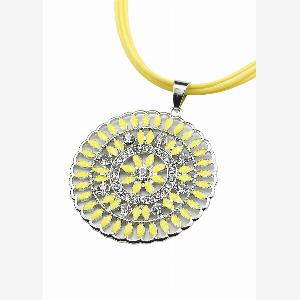 Kette mit Anhänger  gelb  silberfarben  Gr Einheitsgröße von Goldner Fashion