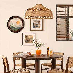 Minimalist Bamboo Cone Ceiling Light
