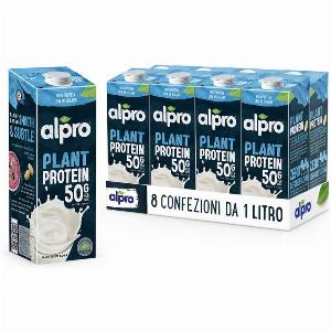 ALPRO PROTEIN 50g Gusto Soia 100 Vegetale Alproshopit 8 Confezioni da 1L