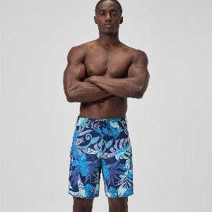 Mens Lookout Printed 18 Swim Shorts BlueWhite
