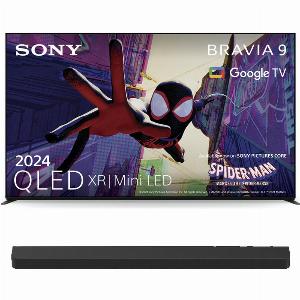 Sony k65xr90pu 65 inch 4k uhd hdr qled mini led bravia 9 google tv and hta9000 702 bravia theatre bar 9 soundbar bundle