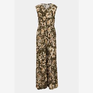 zero BlumenJumpsuit mit CutOuts  KhakiCream