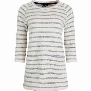 Weird Fish Ives Loopback Stripe Tunic Top Navy Size 12
