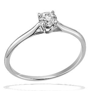 Damenring Solitär aus 585 Weißgold mit 1 Brillant jetzt für 599 