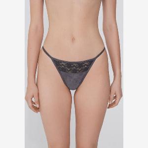 Promotion de 20 String Tezenis en Coton Tanga Washed Dream Femme Gris TS
