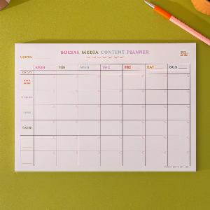Enjoy 10 Discount on A4 Colourful Weekly Social Media Planner Pad