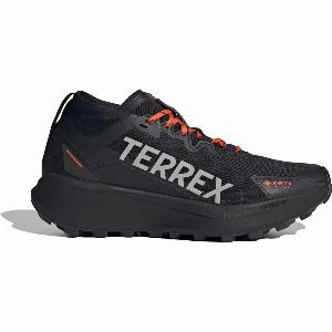 Adidas Terrex Agravic GTX Trail Running Shoe Core Black  Grey  Semi Impact Orange