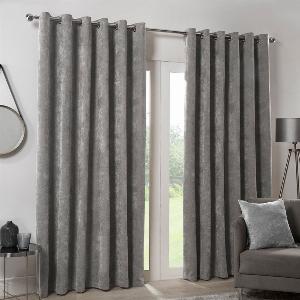 Enjoy 25 Discount on Hamilton McBride Blackout Curtains in Silver Velvet 66 x 90