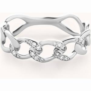 Pavé Chain Ring  White Gold