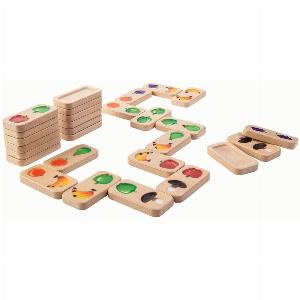 PlanToys Domino quotObst und Gemüsequot aus recyceltem Kautschukholz Maße 39 x 80 x 10 cm