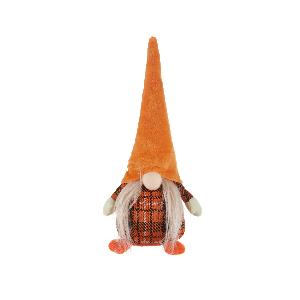 Gnomo autunno fermaporta 33 cm cappello a punta