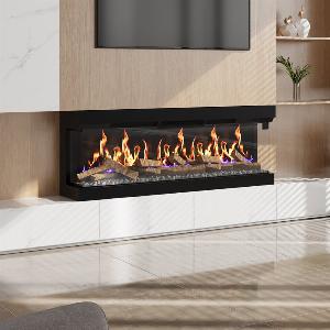 60inch 3Sided Smart Electric Fireplace