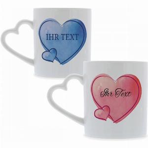 Sparen Sie 42 Individuell bedruckte Keramiktasse mit Herzhenkel