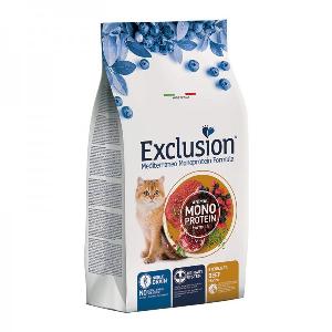 Exclusion Mediterraneo Sterilizzato Manzo Noble Grain per Gatti 450