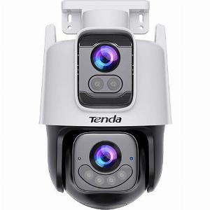 Tenda wifi camera 6mpduallens linkage wifi6 outdoor full color pantilt wall mount rh9wca