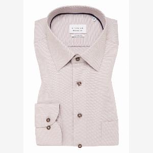 33 Rabatt auf das MODERN FIT Hemd in Sand mit Strukturdesign