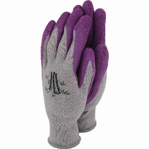Town and Country Weed Master Bamboo Gloves Grey  Purple S