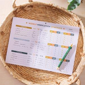 Get 10 Discount on A4 Weekly Medication Planner  Seascape