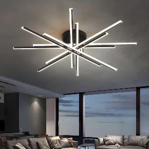 Crossed Line Modern Flush Mount Ceiling Light in BlackGold 90 off