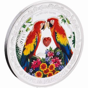 1 oz Silver Love is Precious Macaws Coin 2025