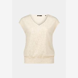 25 Rabatt auf das Zero PlisseeShirt mit VAusschnitt in Eggnog