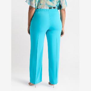 Fiorella Rubino  Pantaloni dritti azzurri per donna taglia 45 ora 7120
