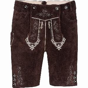 Dunkelbraune Trachtenlederhose kurz jetzt nur 7995  11  Rabatt