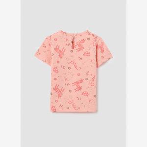 OVS Kurzarm Baumwolltshirt Mit Tiermotiven Für Mädchen Mädchen Hellrosa Größe 3036