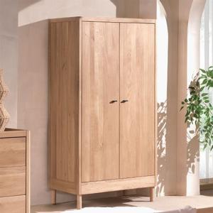 Modern Scandi Solid Oak Wardrobe 100 cm wide  Forrest Kids