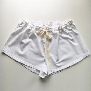 Organic Cotton Tie Waist Short By Elliot Organics  Size LXL  Colour White