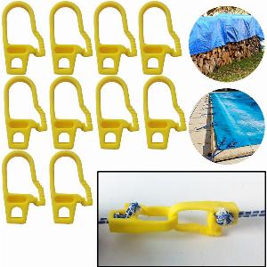 Ganci in plastica per corda elastica 8mm 10pz con chiusura di sicurezza