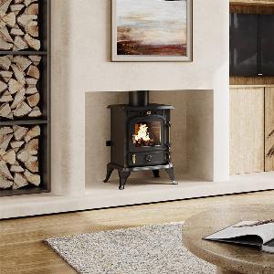 Victorian Cast Iron Fireplace  Vintage Wood Burning Fireplace with Insert  Surround