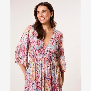 Paisley High Low Maxi Dress LXL MULTI