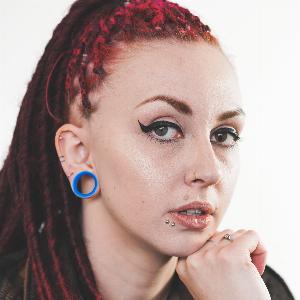 Enjoy 17 Discount on Blue Silicone Double Flare Tunnel