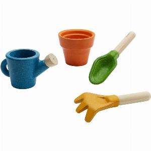 PlanToys Kinder Gärtner Set aus recyceltem Kautschukholz Maße 98 x 98 x 78 cm